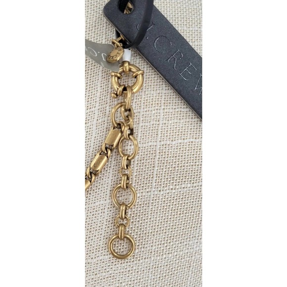 J. Crew Mixed Metal Glass Rhinestone Costume Statement Necklace Faux Opal - Picture 6 of 7